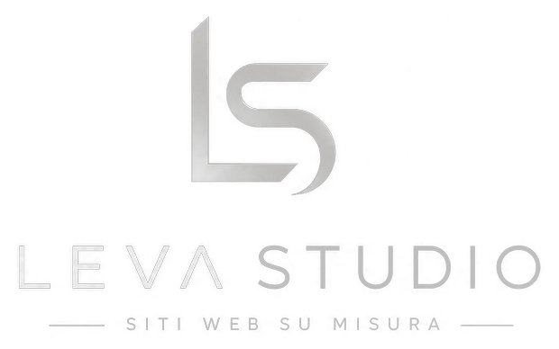 Il marchio di Leva Studio: il monogramma LS e la scritta Leva Studio, siti web su misura